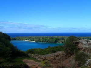 Beautiful Resolution Bay where Captain Cook anchored in 1776.